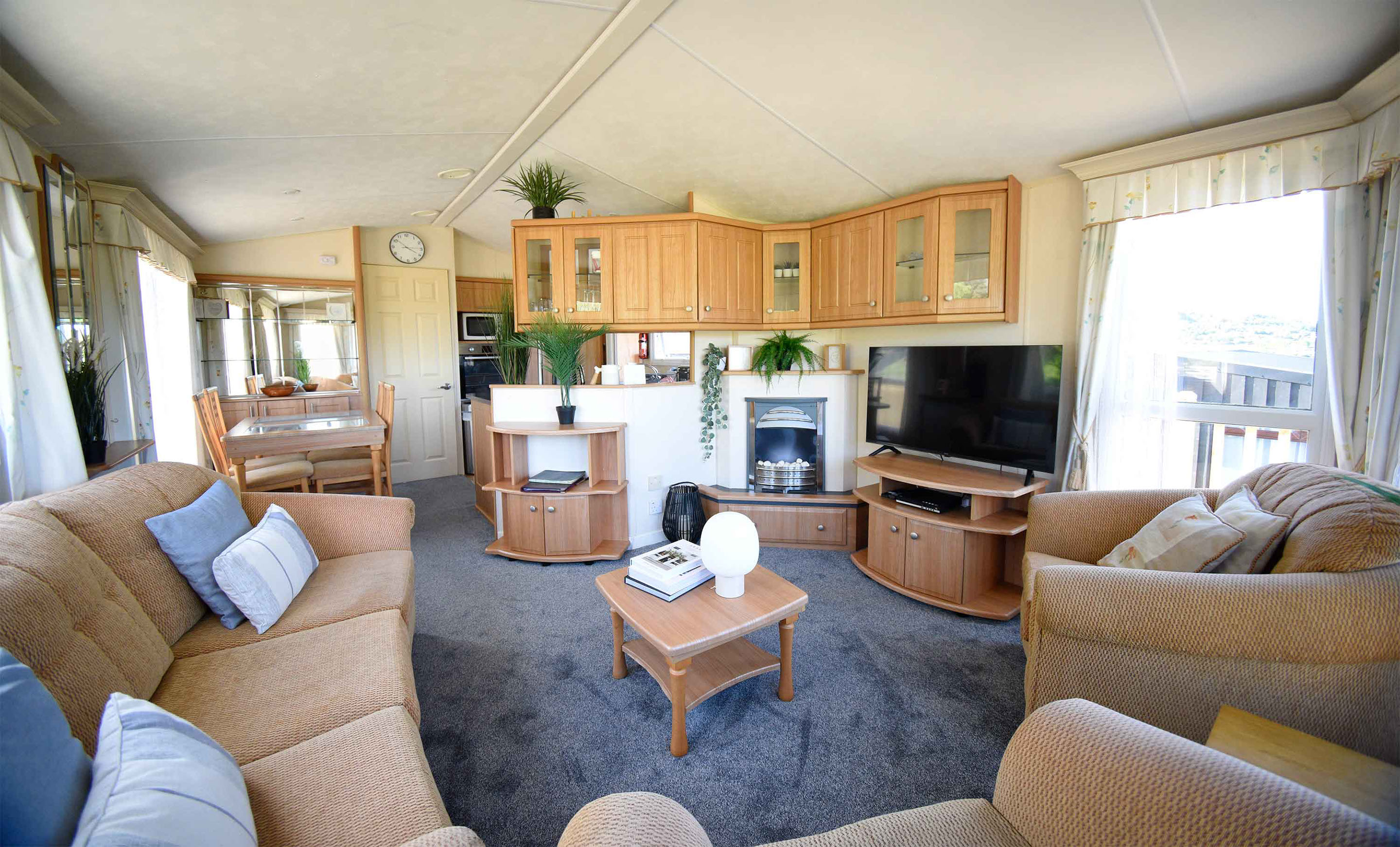 Our Glamaig self catering accomodation Caravan contains a Widescreen TV with WIFI internet