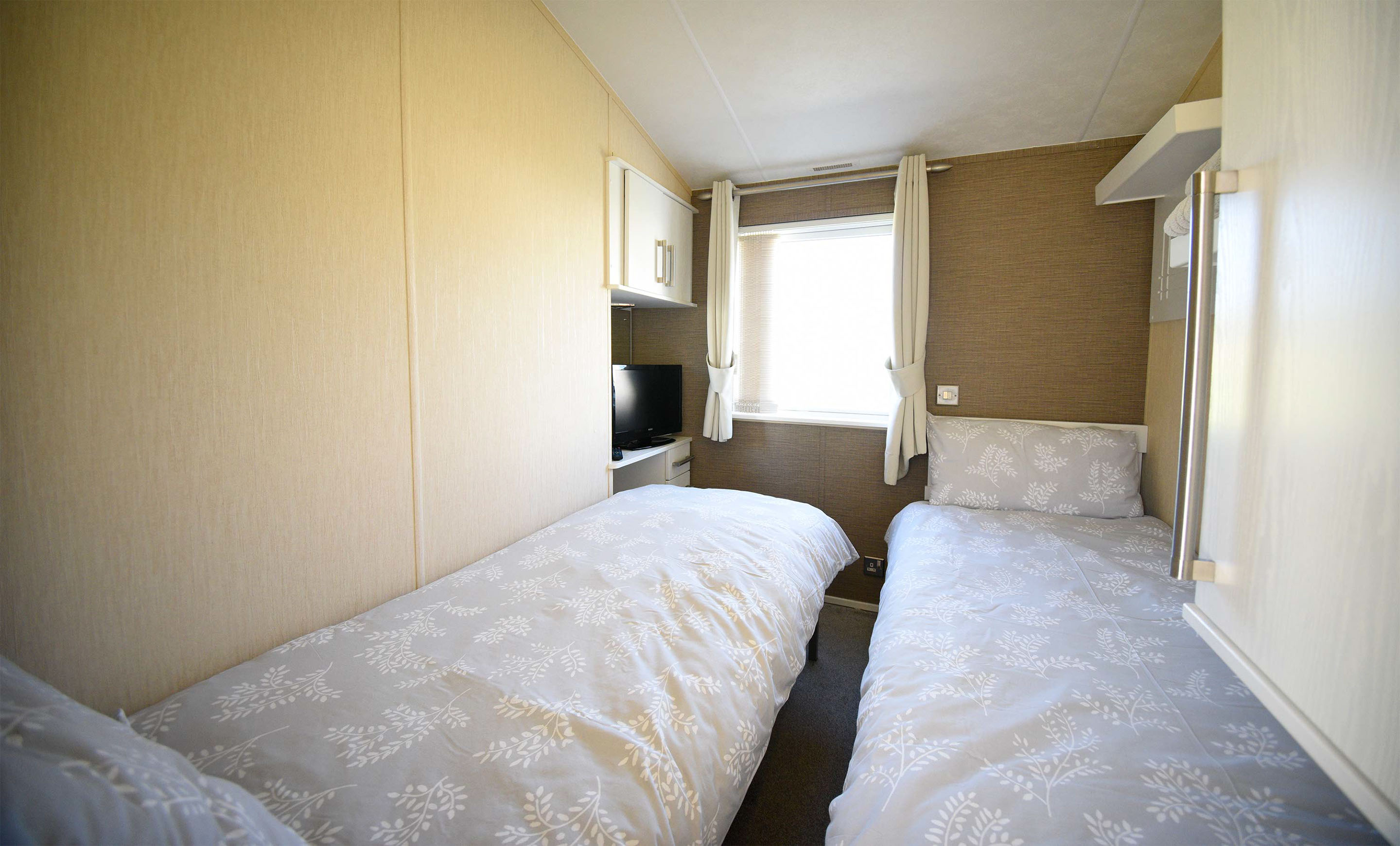 Enjoy a great nights sleep at Caravan Skye on the Isle of Skye in our comfortable beds twin bed Marsco Caravan