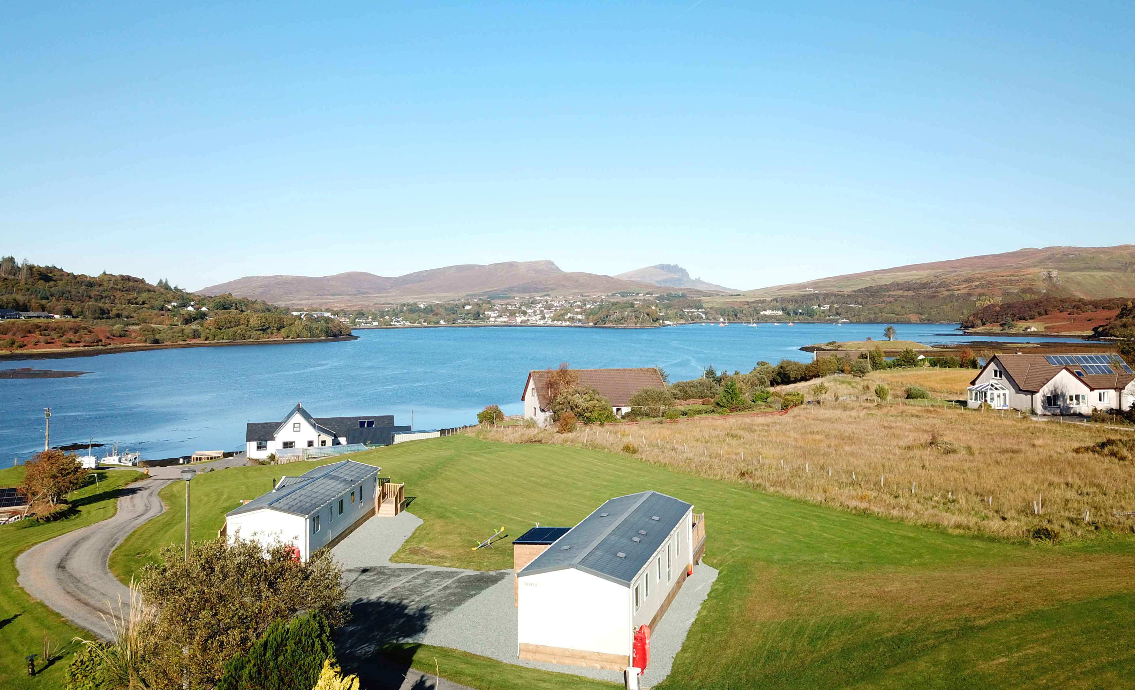 Enjoy stunning sea views at Caravan Skye near Portree on the Isle of Skye