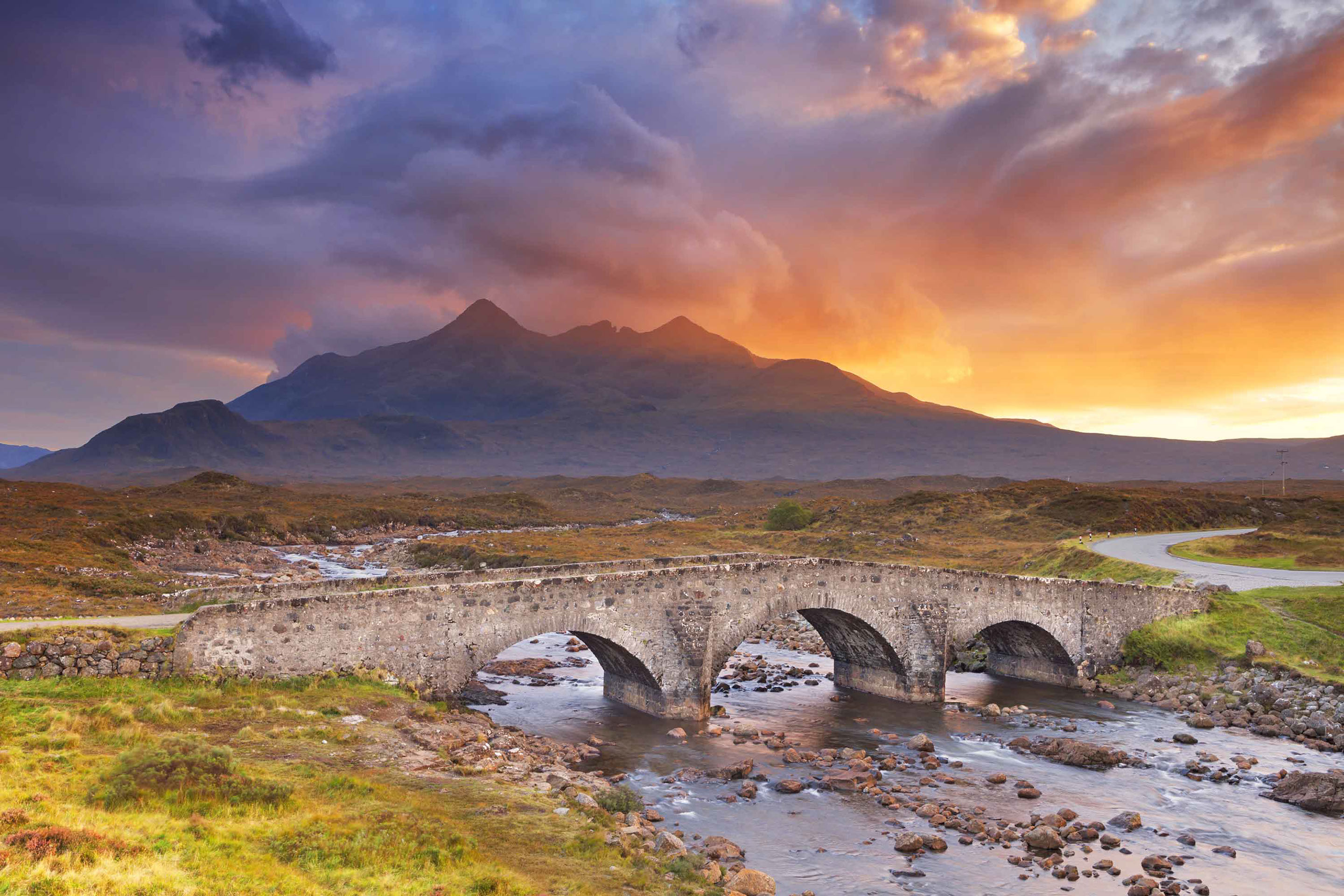 The Cuillin Mountains on the Isle of Skye are popular with walkers and hikers